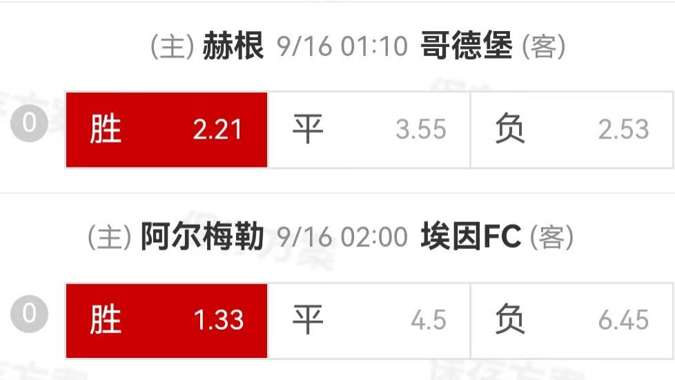 9.15周一精选比赛：赫根VSIFK哥德堡+阿尔梅勒城VS埃因霍温FC