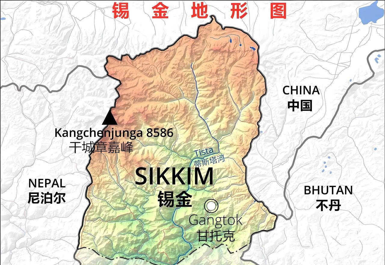 锡金原是喜马拉雅山南麓的一个独立王国，1975年被印度吞并，成为印度的第22个邦