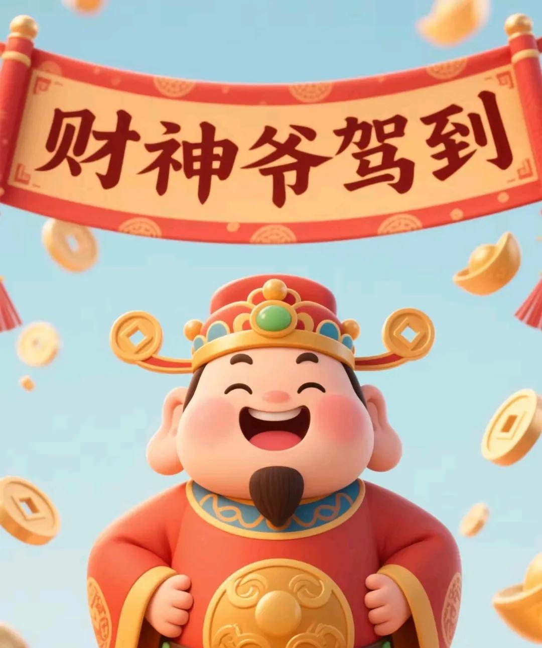 千万不要对财神爷不理不睬，只要你留下一句“财运亨通”，这也是我们对富足生活的向往