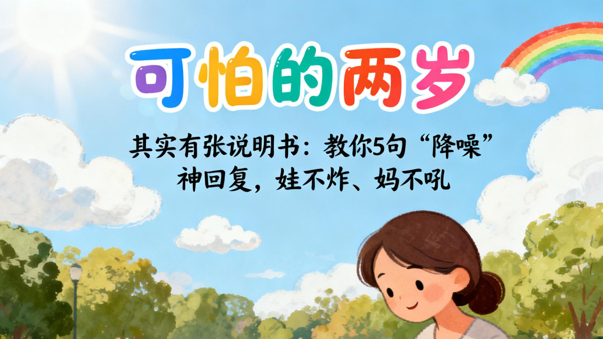 “可怕的两岁”其实有张说明书：教你5句“降噪”神回复，娃不炸、妈不吼