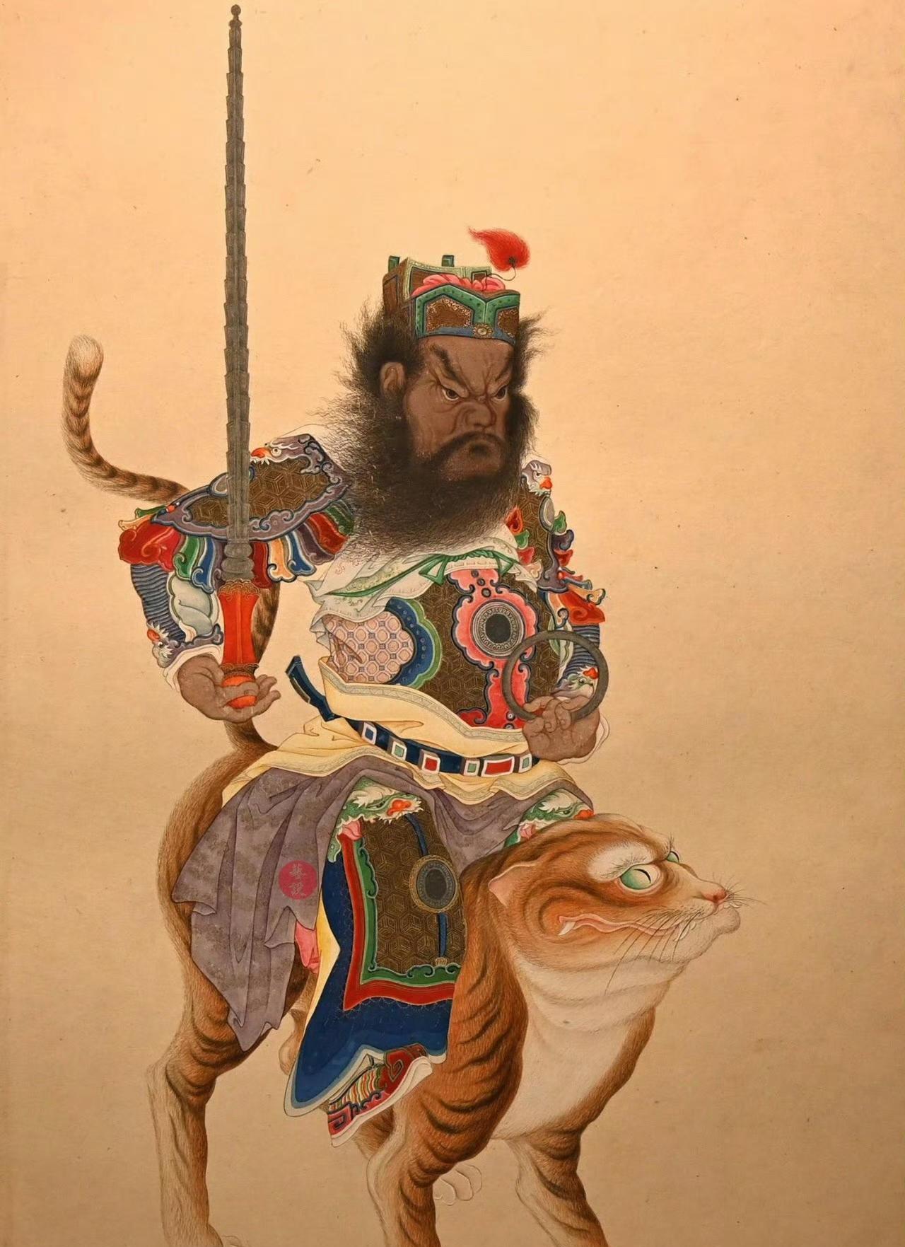 清代 . 武财神像
收藏于：英国博物馆