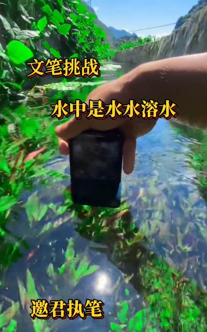 文笔挑战：邀君执笔。
水中是水水溶水。