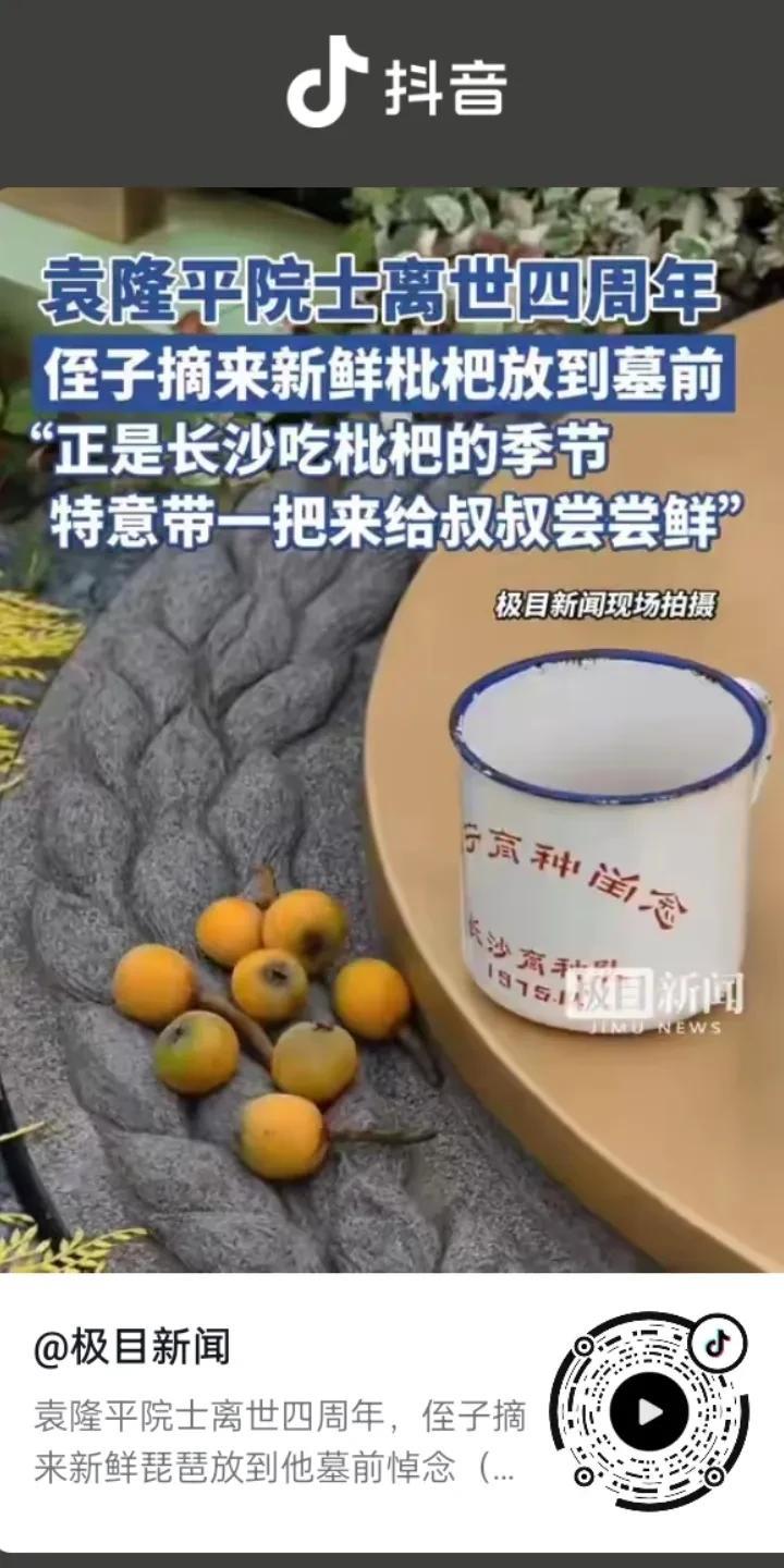 今天是杂交稻之父袁隆平院士去世四周年。很惭愧，我是看到视频才知道今天是袁老去世四