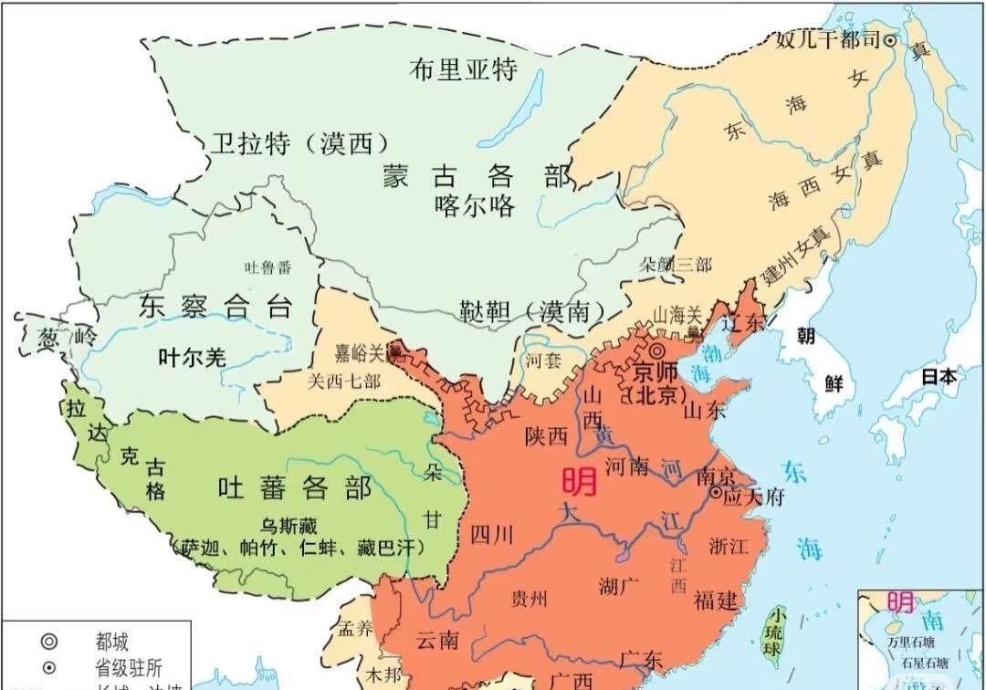 明代地图
明朝版图究竟有多大
明朝版图是中国历史上最具有争议的
有的人说有997