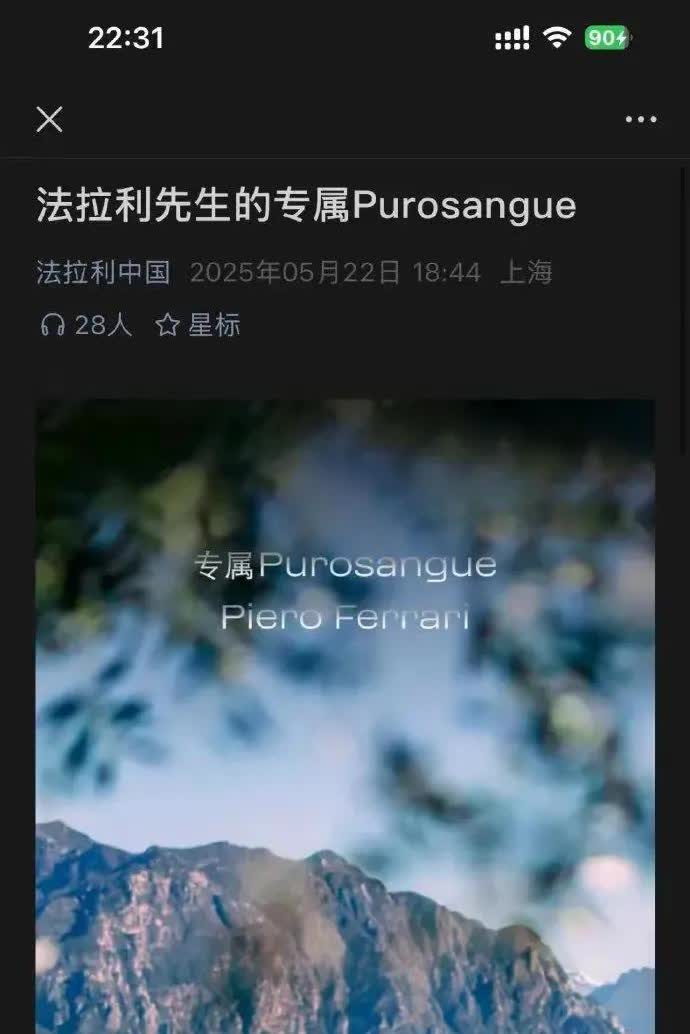 先是保时捷，现在是法拉利，下一台是啥？布加迪？
   让我想起了众泰，现在回想