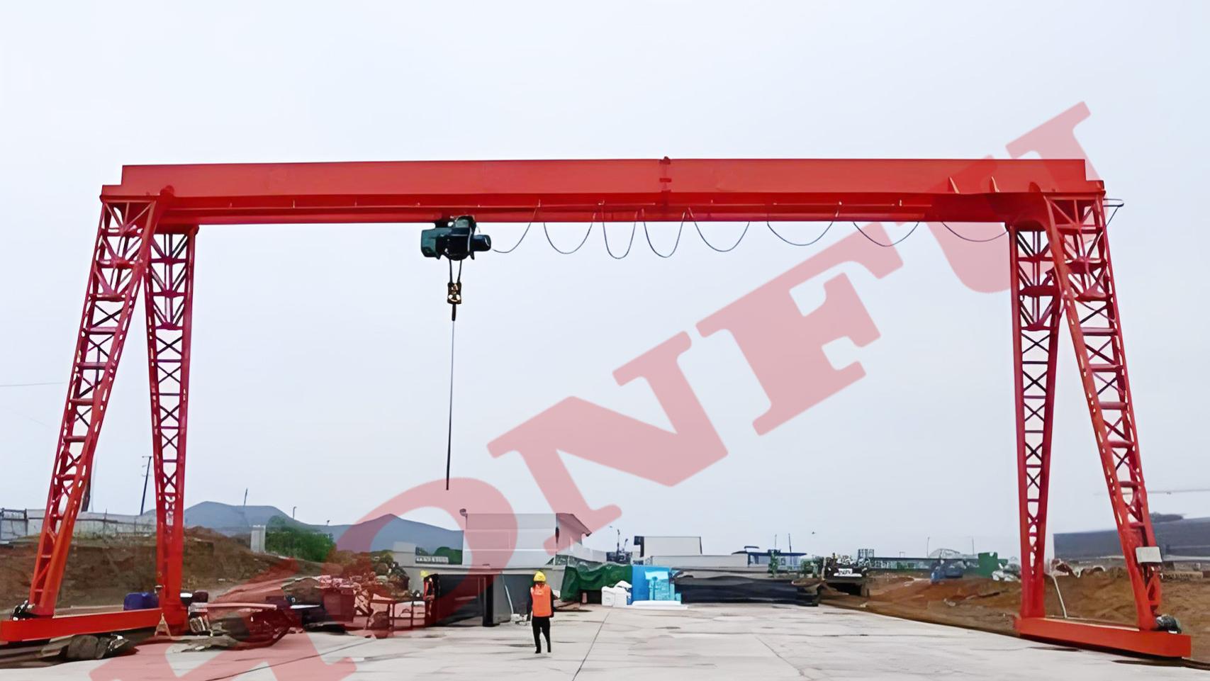 10吨上包下花龙门吊安装方法实操详解！HONFU宏孚龙门吊适配指南