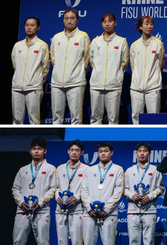 大运会乒乓球项目男团决赛，中国队2-3中国台北队，获得银牌，赛后几位队员接受采访