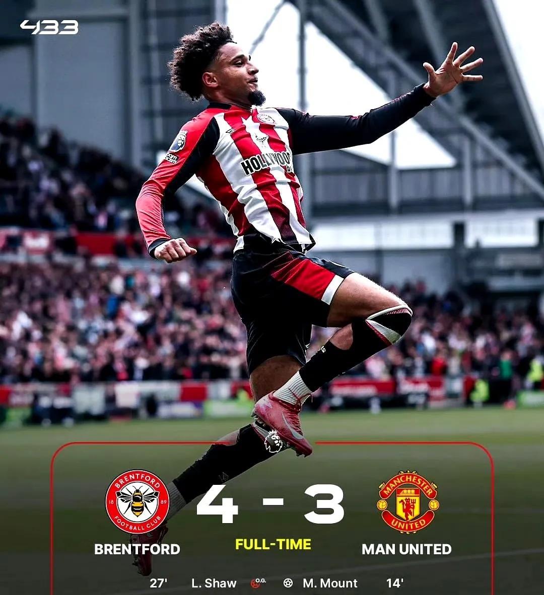 3-4！曼联又输了，35场联赛输了15场，排名英超第15！
曼联已无法通过联赛排