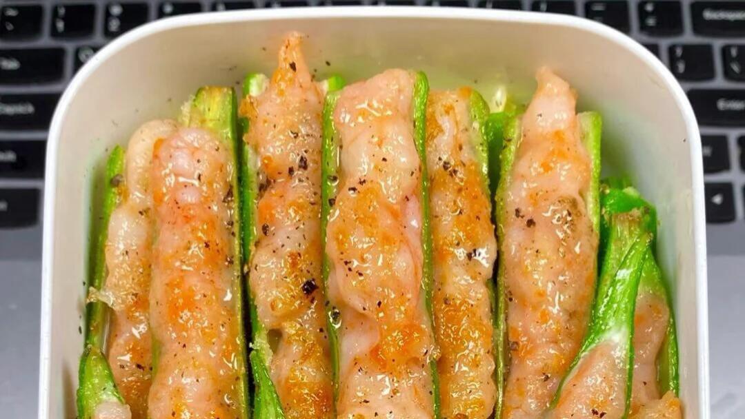 过年必做！秋葵酿虾滑，鲜到跺脚！