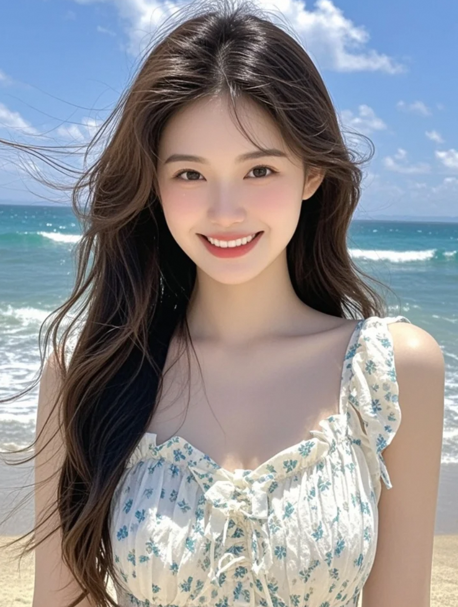 听说穿裙子来海边的人，心里都藏着一片柔软的云