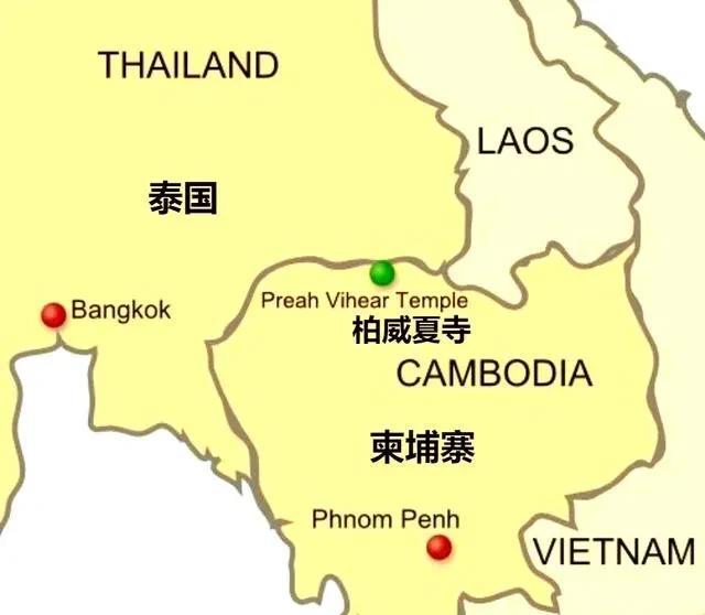 柏威夏寺的主权归属，联合国这是葫芦僧错判葫芦案？
大家看地图，这个柏威夏寺可以说