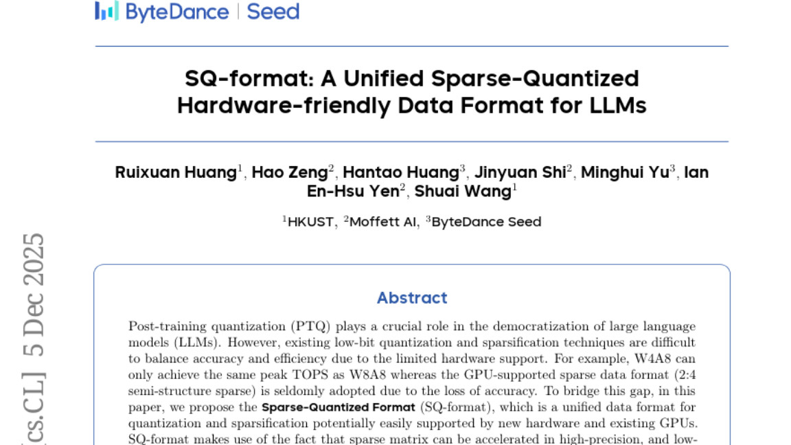 香港科技大学突破：让大模型运行速度翻倍的神奇数据格式