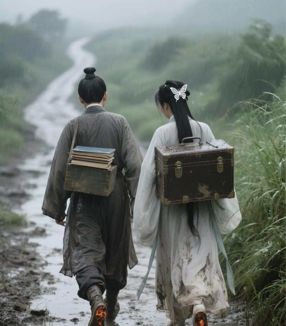 梁祝在梁山岰：铜钱、小店与求学归程的日常归程中的路，漫长曲折，路边的草木似乎都浸