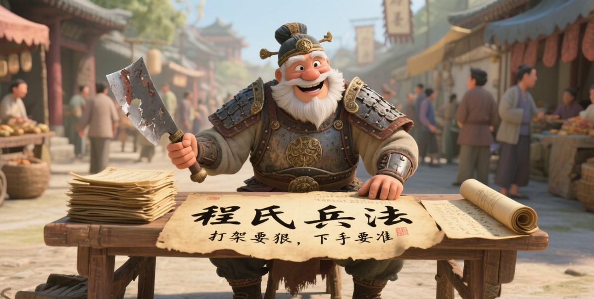 程咬金退休后摆摊：卖自己写的 “兵法”，其实是打架顺口溜，李世民路过笑弯腰
开国