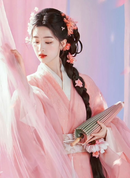 邓恩熙的古装造型真的越看越有味道，国风元素在她身上融合得超好，不管是发饰还是裙摆