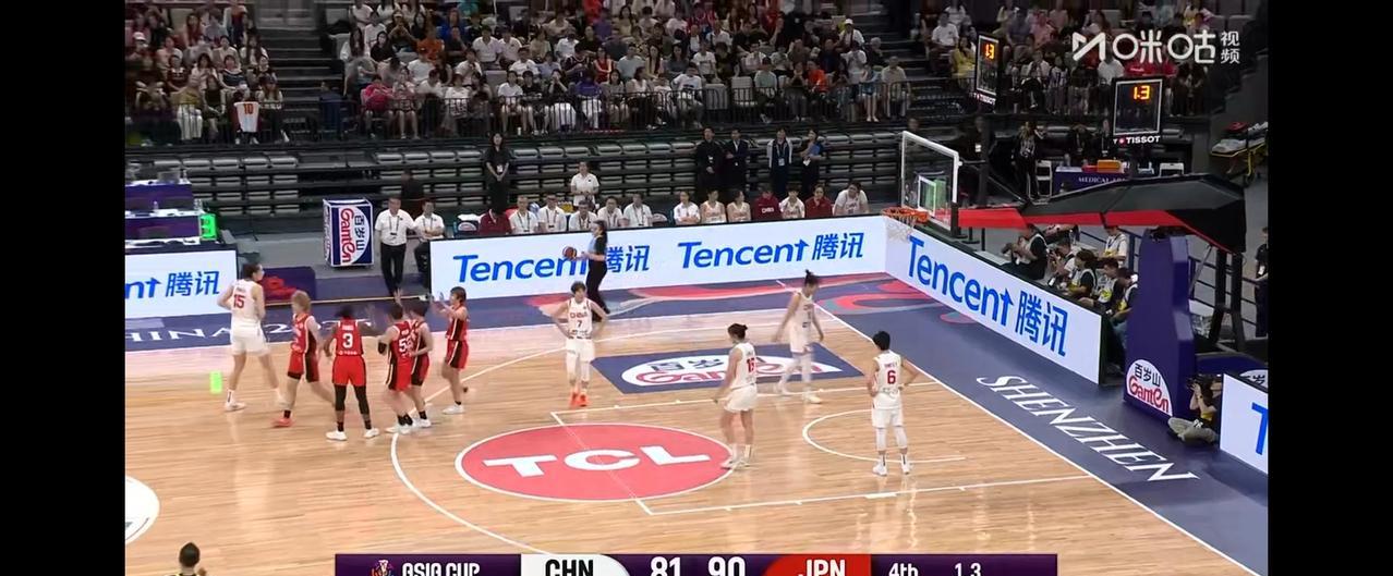 亚洲杯中国女篮81：90不敌日本，亚洲杯输了有点遗憾。1内线优势巨大，但是外线球