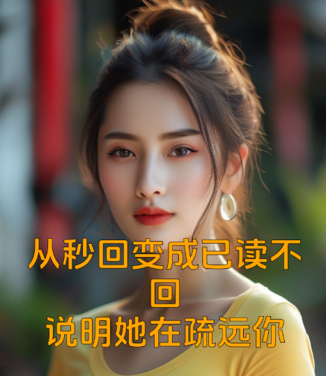 从秒回变成已读不回，说明她在疏远你
