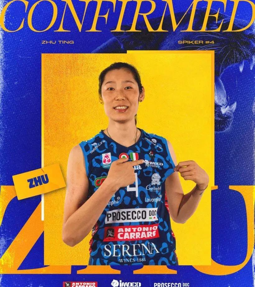 朱婷这句话很扎心
6月20日意大利科内利亚诺女排官宣了朱婷续约留队继续为科内利亚