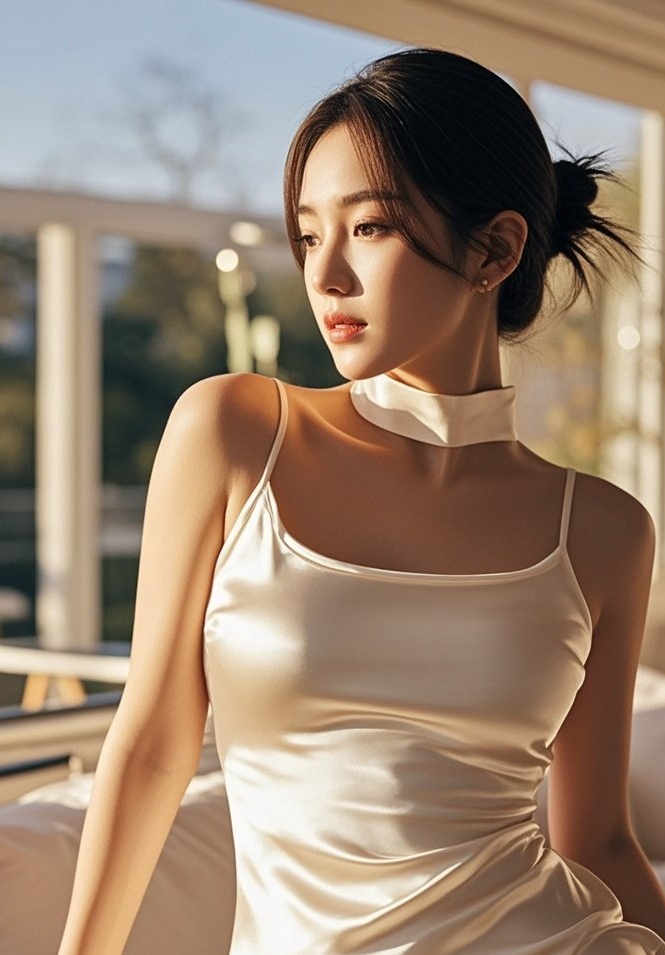 真丝轻覆玲珑体，媚眼如丝勾人迷