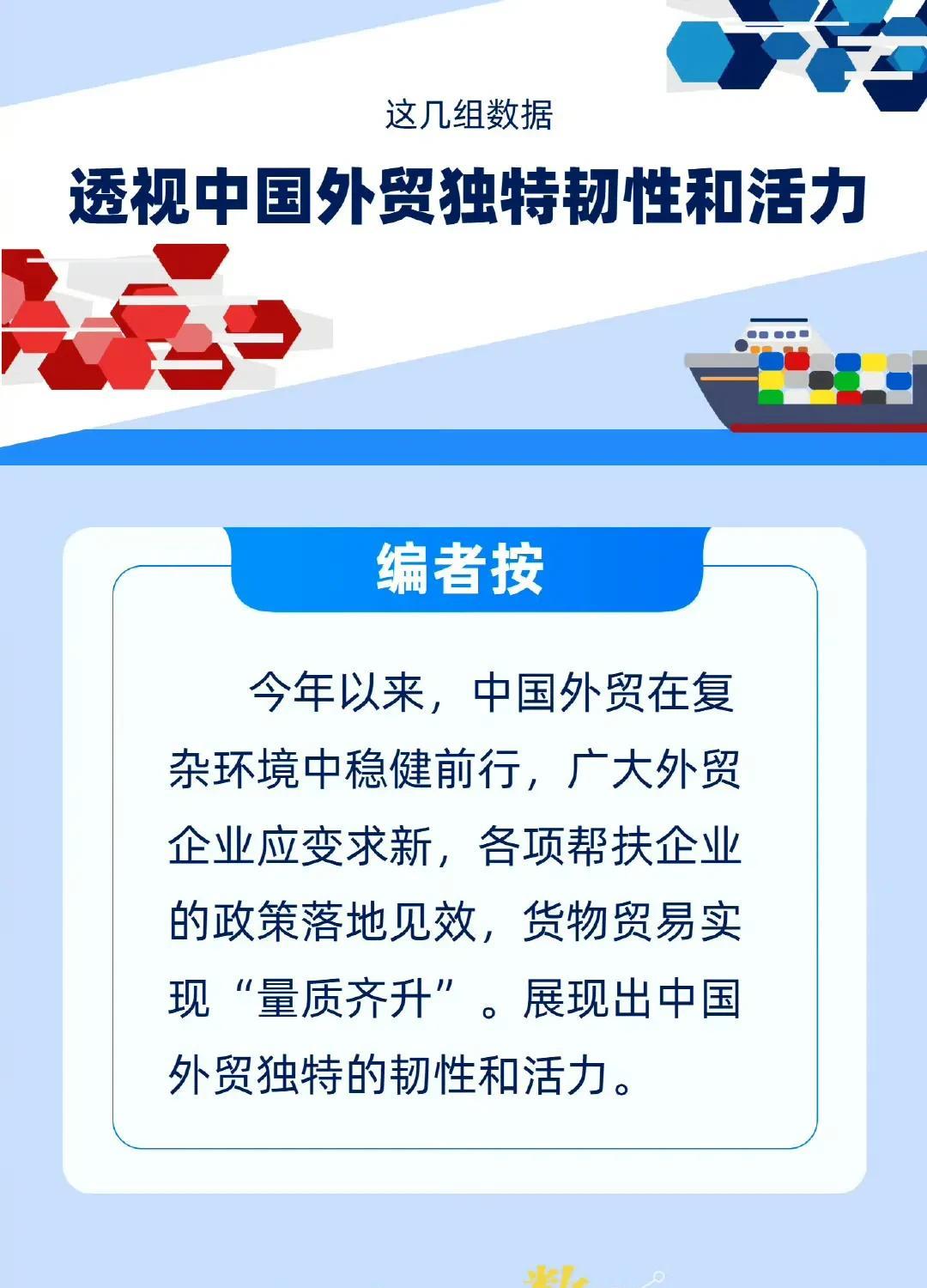 【#前5个月我国货物贸易进出口17.94万亿元#】今年以来，中国外贸在复杂环境中