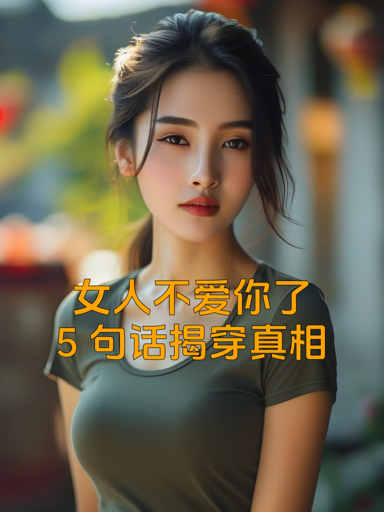女人不爱你了，5句话揭穿真相