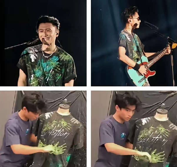 终于明白为什么谢霆锋演唱会一直都不换衣服了！
​原来他身上那件衣服不是去外面买的