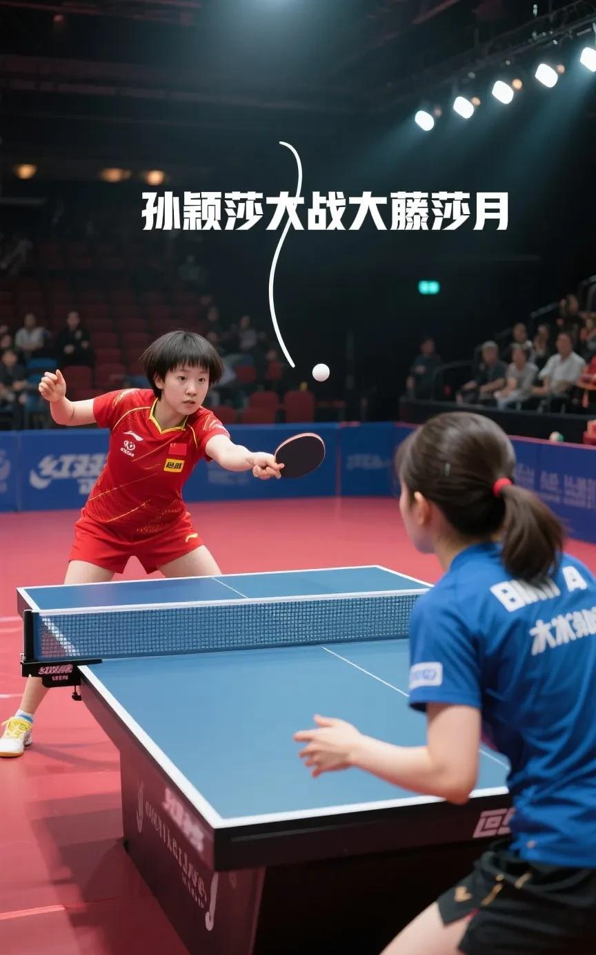 女单1/4决赛，孙颖莎大战大藤沙月，开局11-1，WTT 冠军赛横滨站
11-1