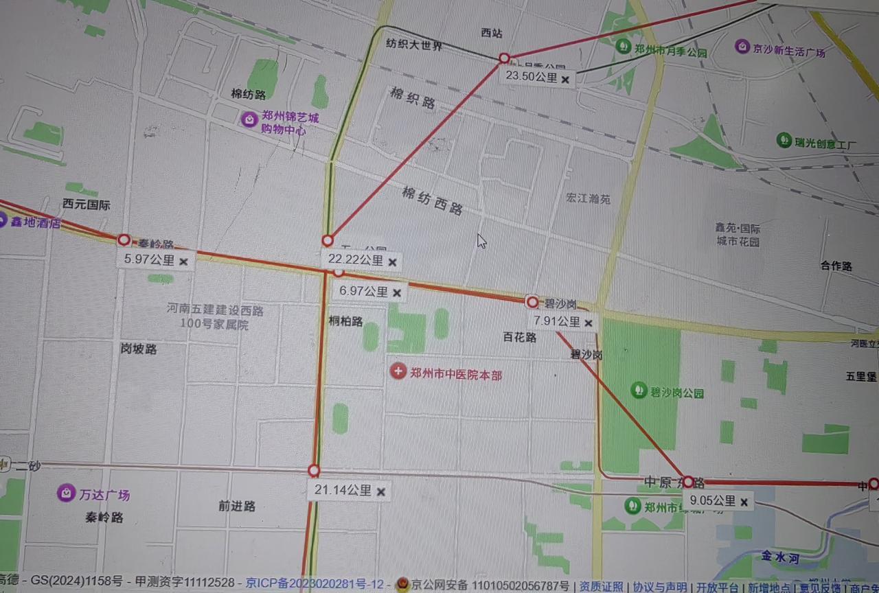 郑州地铁5号线自制规划图
线路名称：郑州地铁5号线（内环线）
起止点：月季公园-