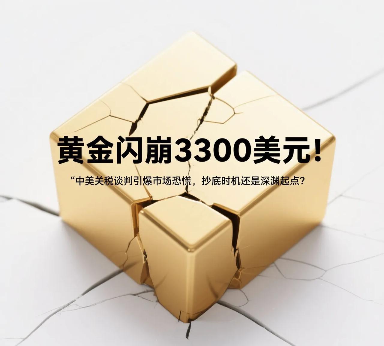 黄金闪崩3300美元！中美关税谈判引爆市场恐慌，抄底时机还是深渊起点？
【历史性
