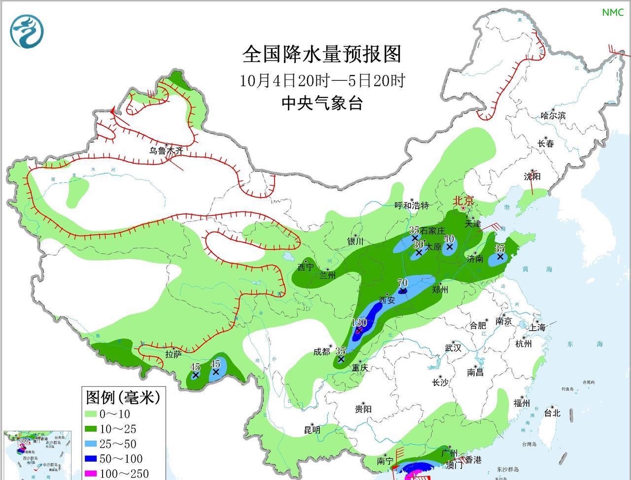 未来三天，甘肃东部、宁夏南部、陕西、四川东北部、湖北西北部、河南西部和北部、河北