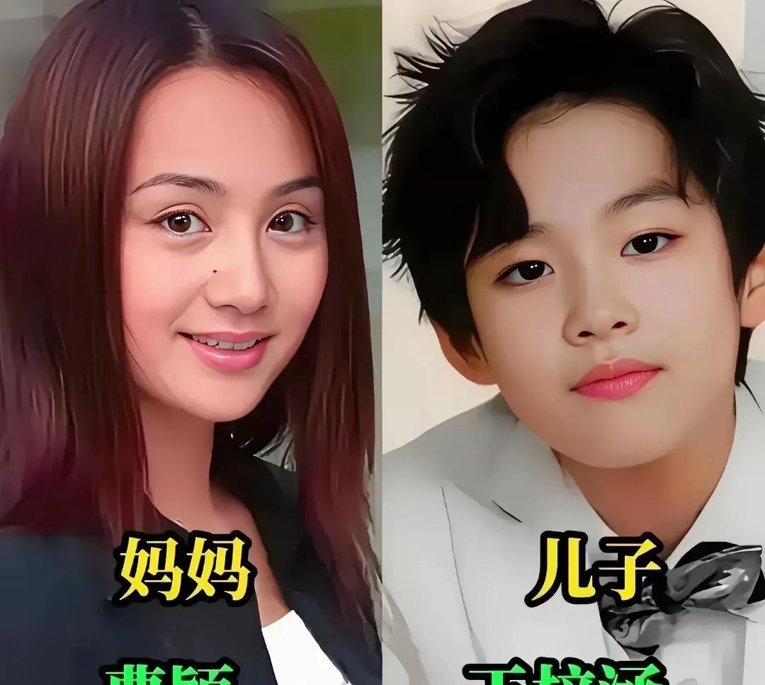 哈哈！
妈妈大美女
儿子小帅哥
娘俩儿的长相息息相关