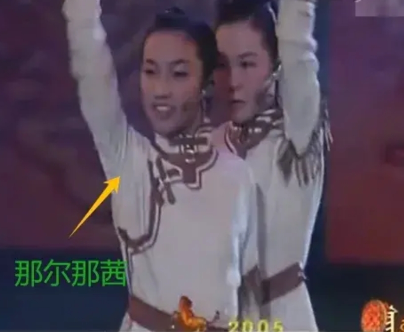 她自己没说谎！历史是不会骗人的！
这是15岁的那尔那茜2005年在内蒙古春晚演出