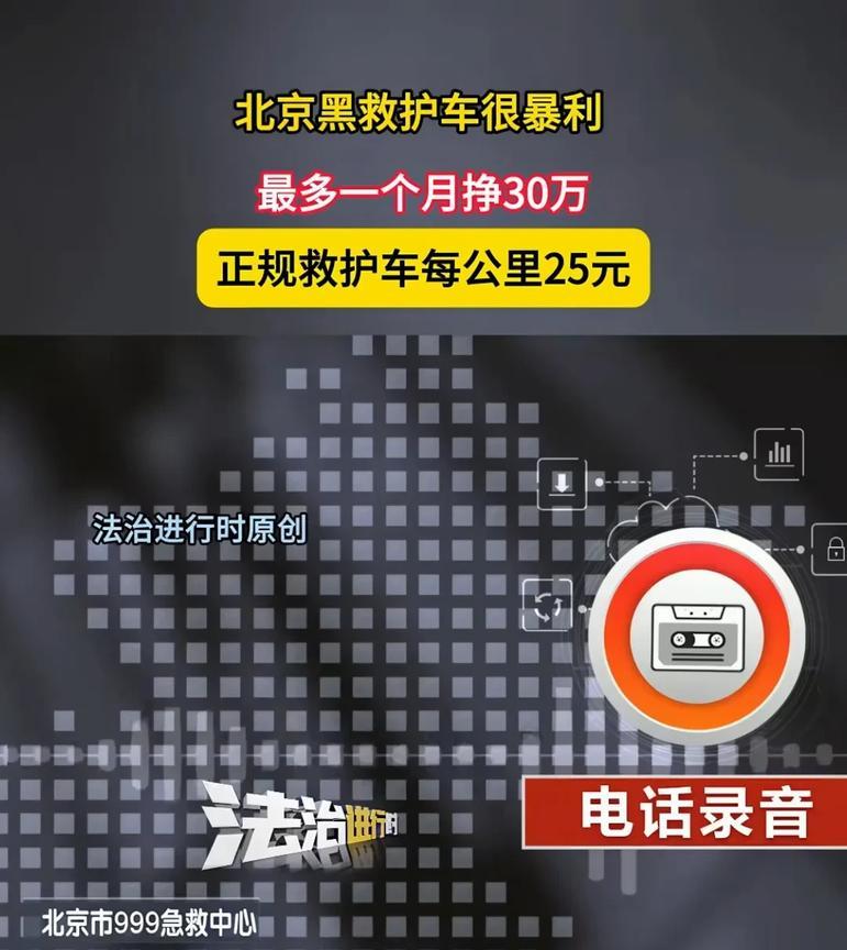 北京黑救护车赚钱有多疯狂？看完调查我惊到头皮发麻！
记者发现这些非法车辆一个月能