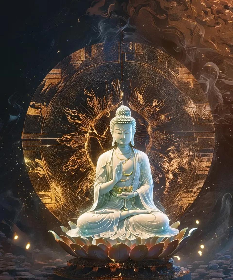 我虔诚叩拜药师佛，心中默祷: