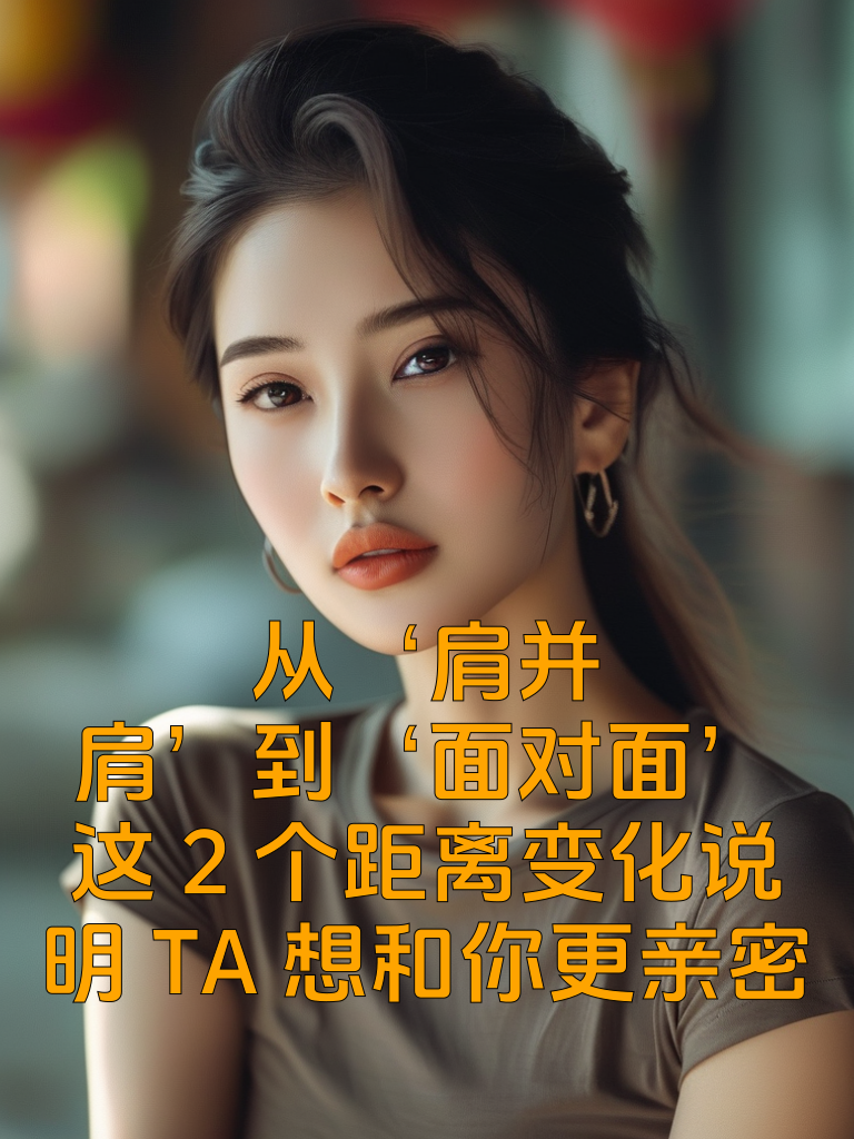 从‘肩并肩’到‘面对面’，这2个距离变化说明TA想和你更亲密