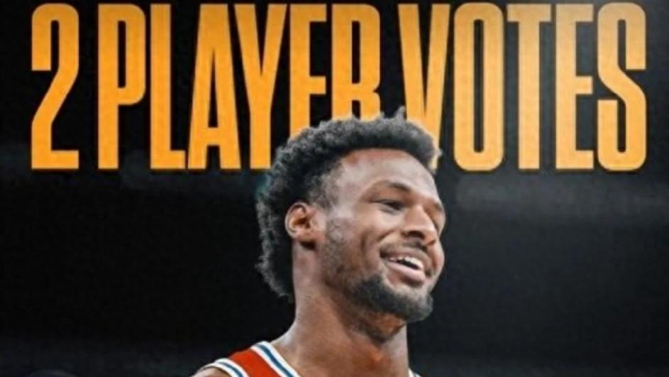 布朗尼被投两票全明星，球迷调侃老詹父子各一票！