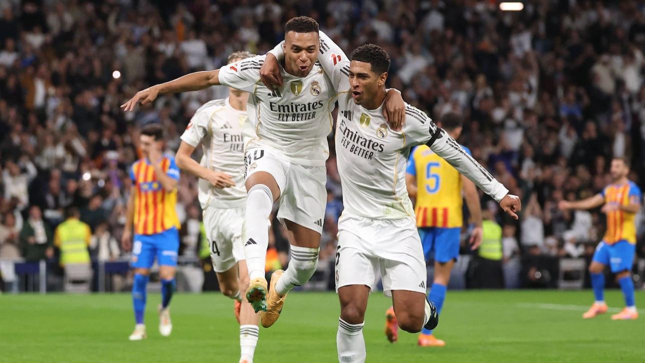 势不可当的姆巴佩，皇家马德里4：0大胜瓦伦西亚赛后评分