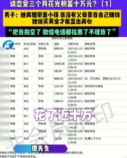 6月8日，河南周口，一男子和女子谈了三个月恋爱，女子说要买金镯子才肯带他见父母，