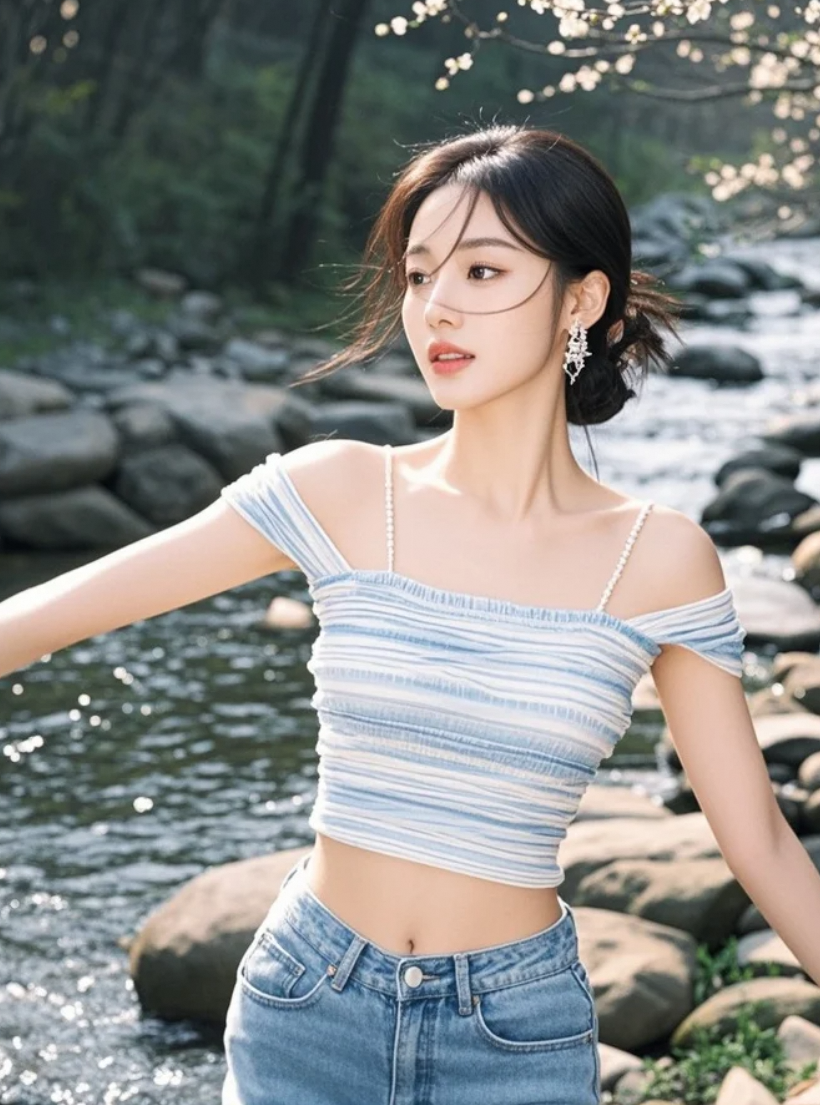 她与溪，一个静默，一个低语，却谱出最和谐的二重奏。