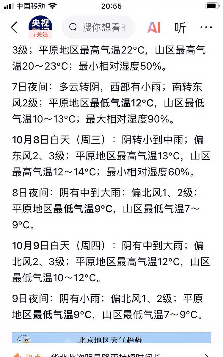 不知道为什么北京今年的雨水特别多，隔三差五就要来一场雨，而且天气预报未来几天雨连