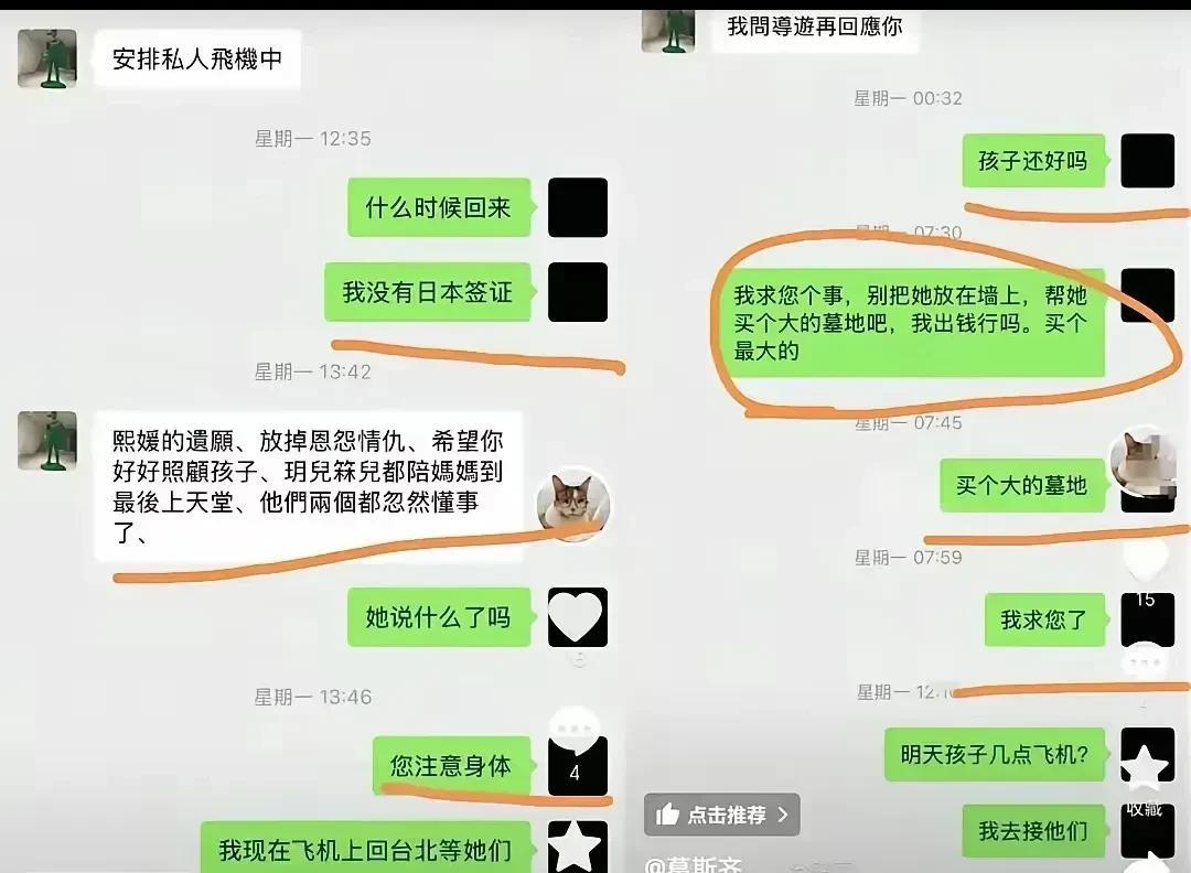 台湾葛思琪爆料大s临终遗言，劝汪放下一切过往，好好把两个孩子带大。没想到s家和汪