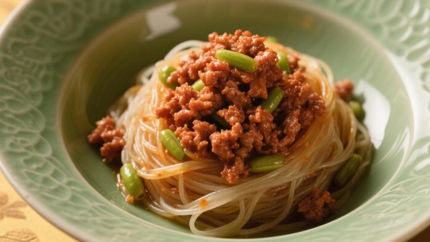 国宴蚂蚁上树！粉丝根根分明不坨不粘，肉末酥香秘诀在3秒出锅