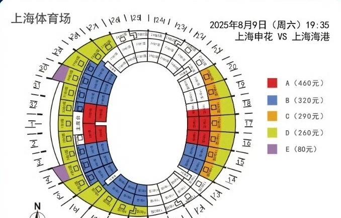 【“巅峰德比”上座人数有望破新高】
本周六，上海体育场将进行一场中超“巅峰德比”