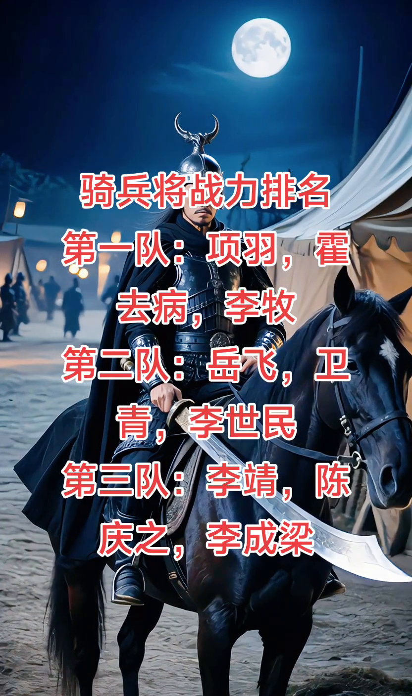 骑兵将战力排名。