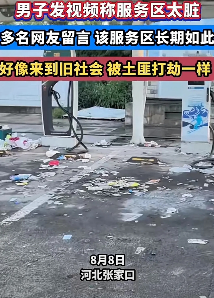在宣化服务区你不仅能看到满地无处下脚的垃圾更能在厕所看到“屎山”

近日有网友吐