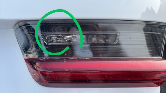 宝马2024款325后尾灯进水长蜘蛛网
车友们有没遇到这种情况？2024年6月购