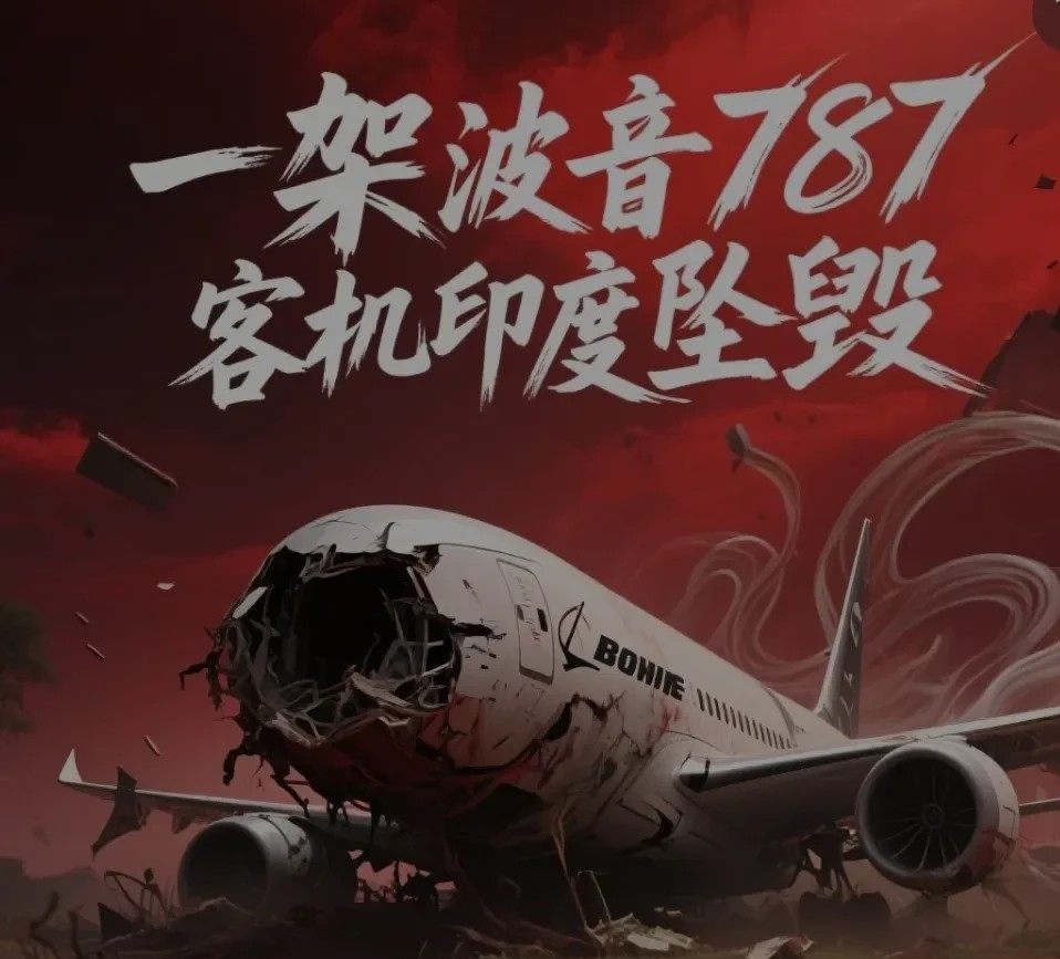 波音的787在印度掉了，
论谁也想不到，
这竟然是印度人自己种下的苦果

上
