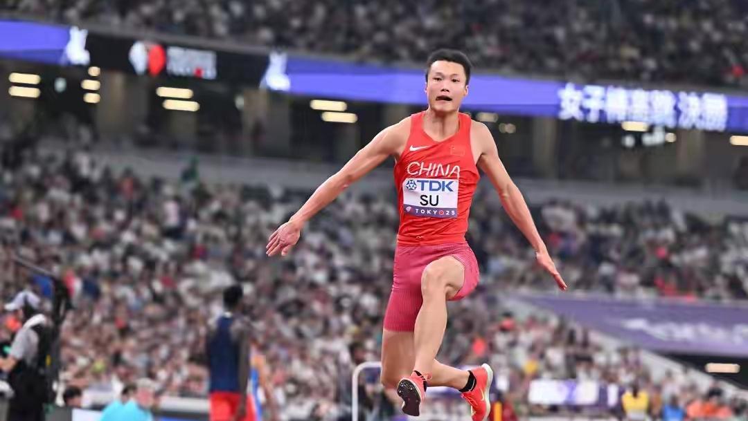 东京田径世锦赛男子三级跳远决赛，两位中国选手粟文和朱亚明都没有发挥出最好水平，分