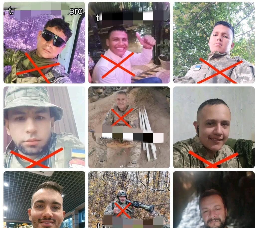 乌克兰外籍雇佣军伤亡惨重！今天又确认了九名哥伦比亚雇佣军被俄军报销，在扎波罗热前