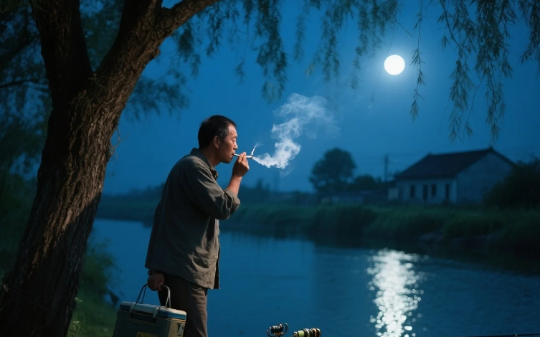 深夜垂钓者听到歌声，刚要寻声而去，老汉拦住：别去，这水里不干净